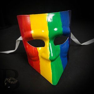 Rainbow Pride Parade Party Mask